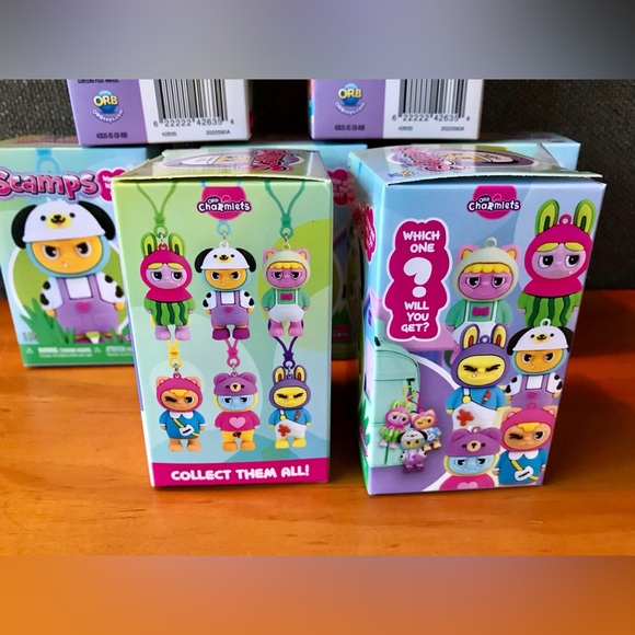 NEW Lot 7 ORB TOYS Scamps Vinyl Figure Keychain Funny Monster Doll Kawaii Toy - Picture 8 of 9